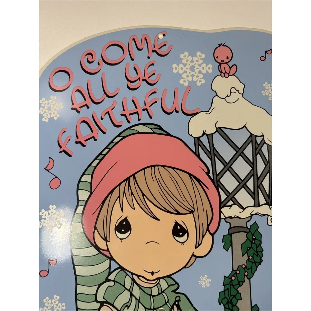 Christmas Yard Sign w/Stake 1999 Precious Moments Impact Plastics, Holiday Decor
